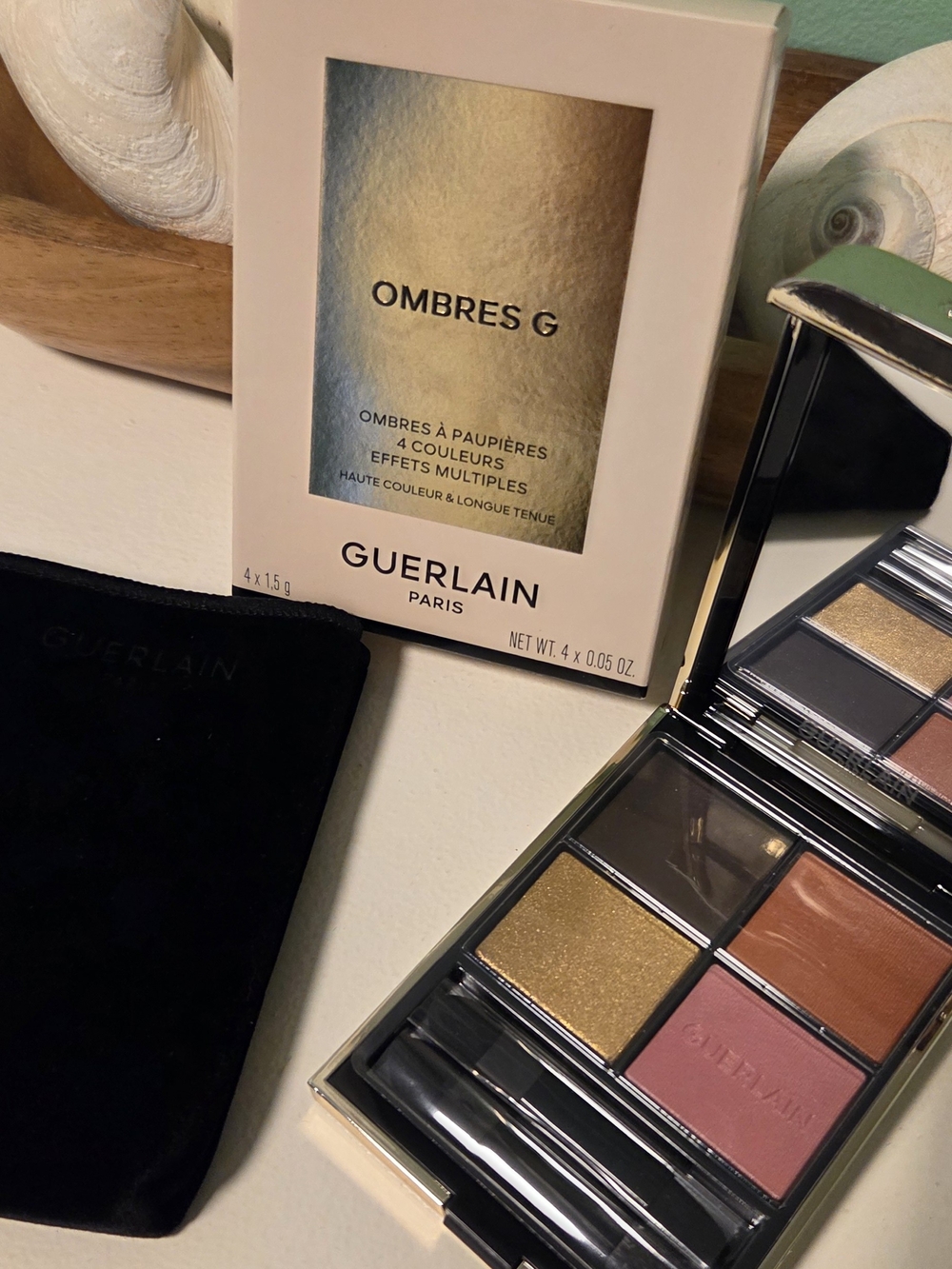 GUERLAIN Ombres G Eyeshadow Quad - Gold, Pink, Bronze, Brown